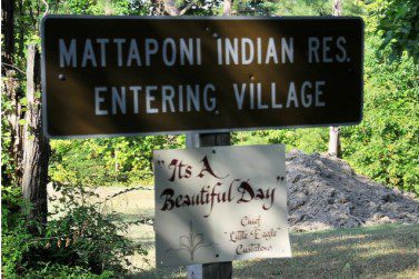 road sign- Mattaponi Reservation