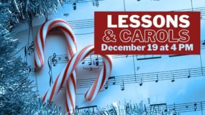 candy canes on top of music score
