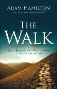 book cover, the walk, by adam hamilton, picture of a path