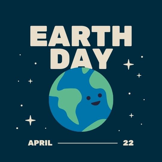 earth day- cartoon planet, dates april 22