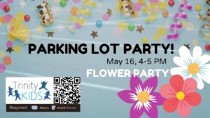 parking lot party--parking lot, confetti, flowers, qrcode
