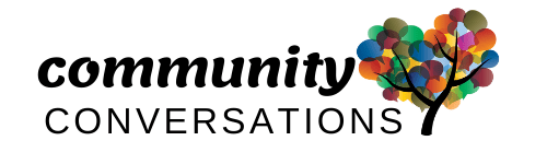 community conversations logo-- tree with conversation bubbles
