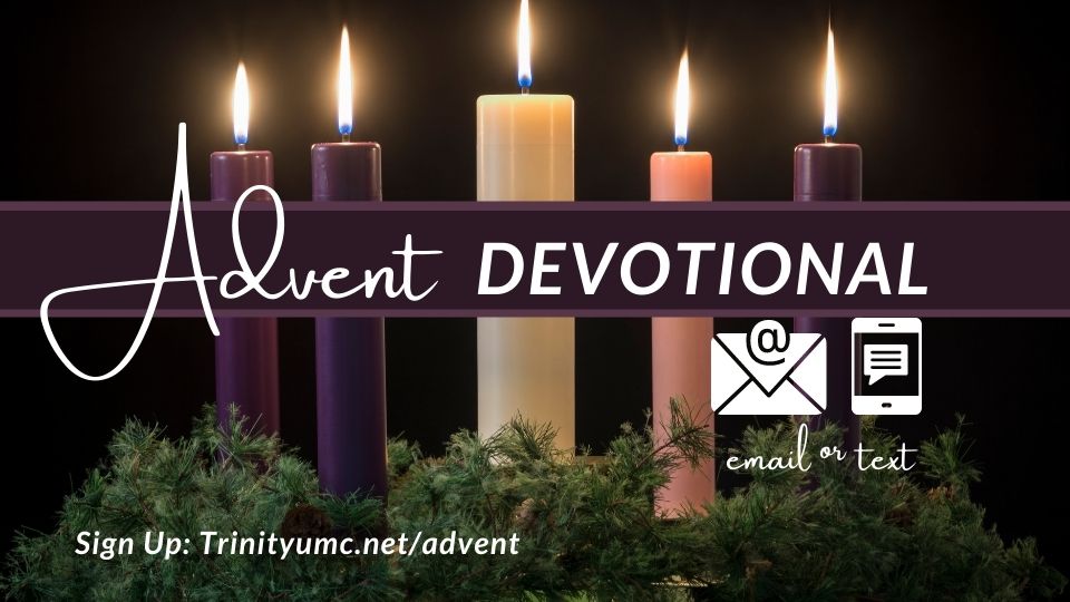 advent candles and email and text icons