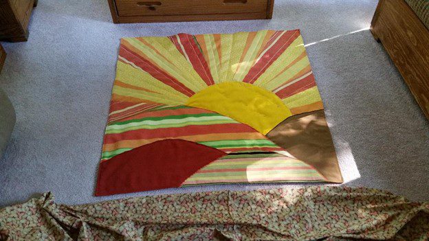quilt with sun