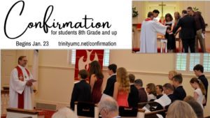 students on confirmation Sunday