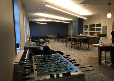 renovated student space, game table