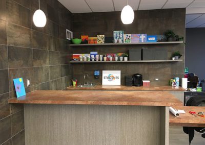 renovated student space snack area