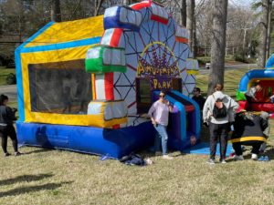 Spring Fest photos--bounce house